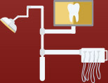 Cartoon dental set up