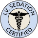 I V sedation certified badge
