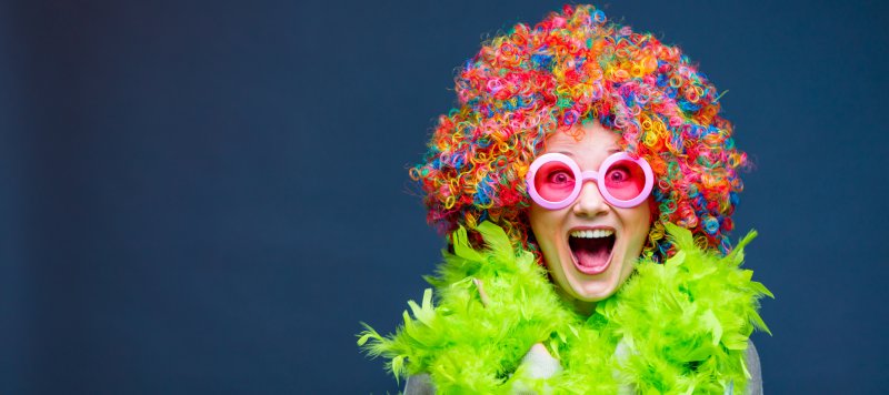 young attractive woman wearing costume