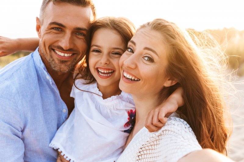 Family smiling