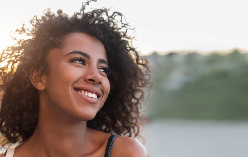 young woman smiling